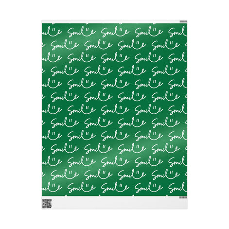 Green Smile Stylish Gift Wrapping Paper for Any Occasion