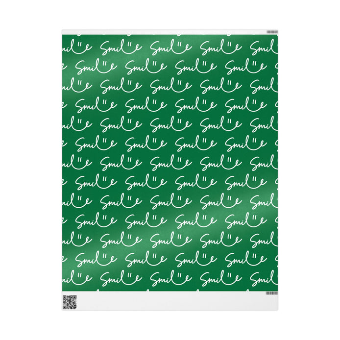 Green Smile Stylish Gift Wrapping Paper for Any Occasion