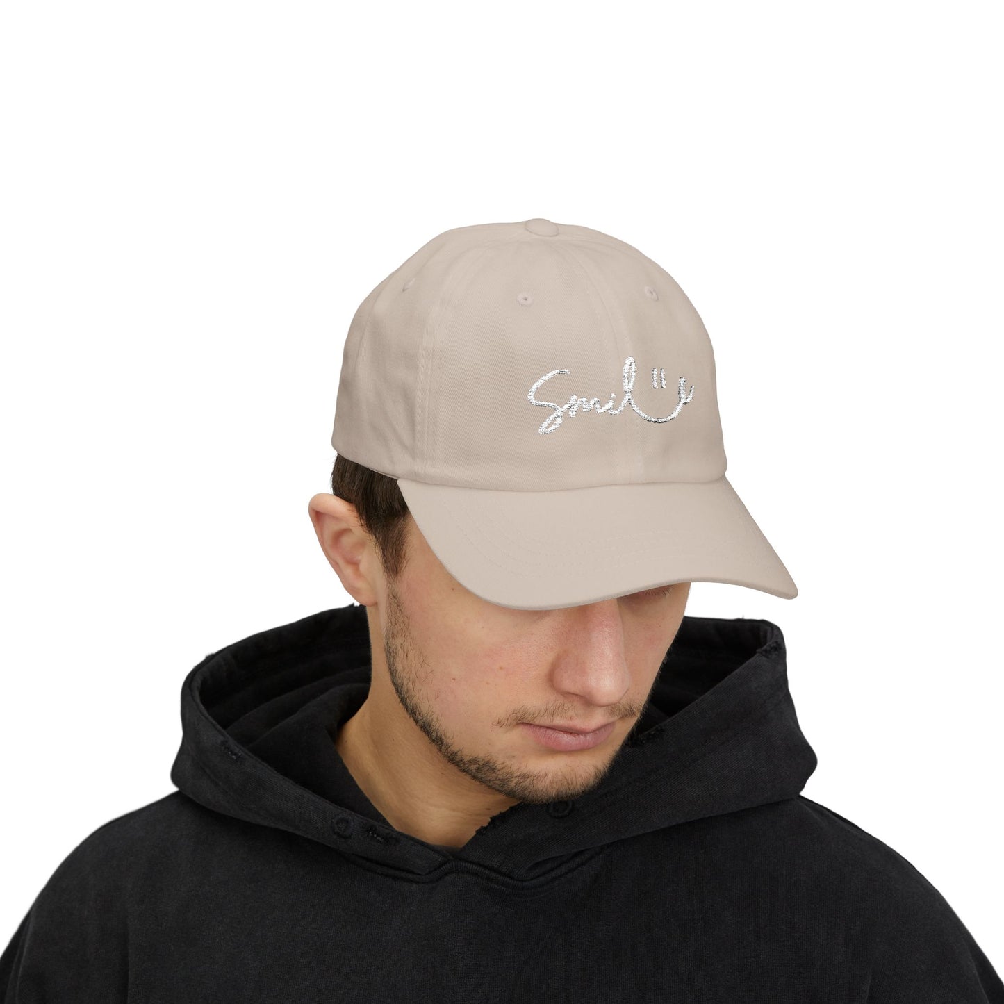 Smile Dad Cap — Embroidered Smile Face Baseball Hat
