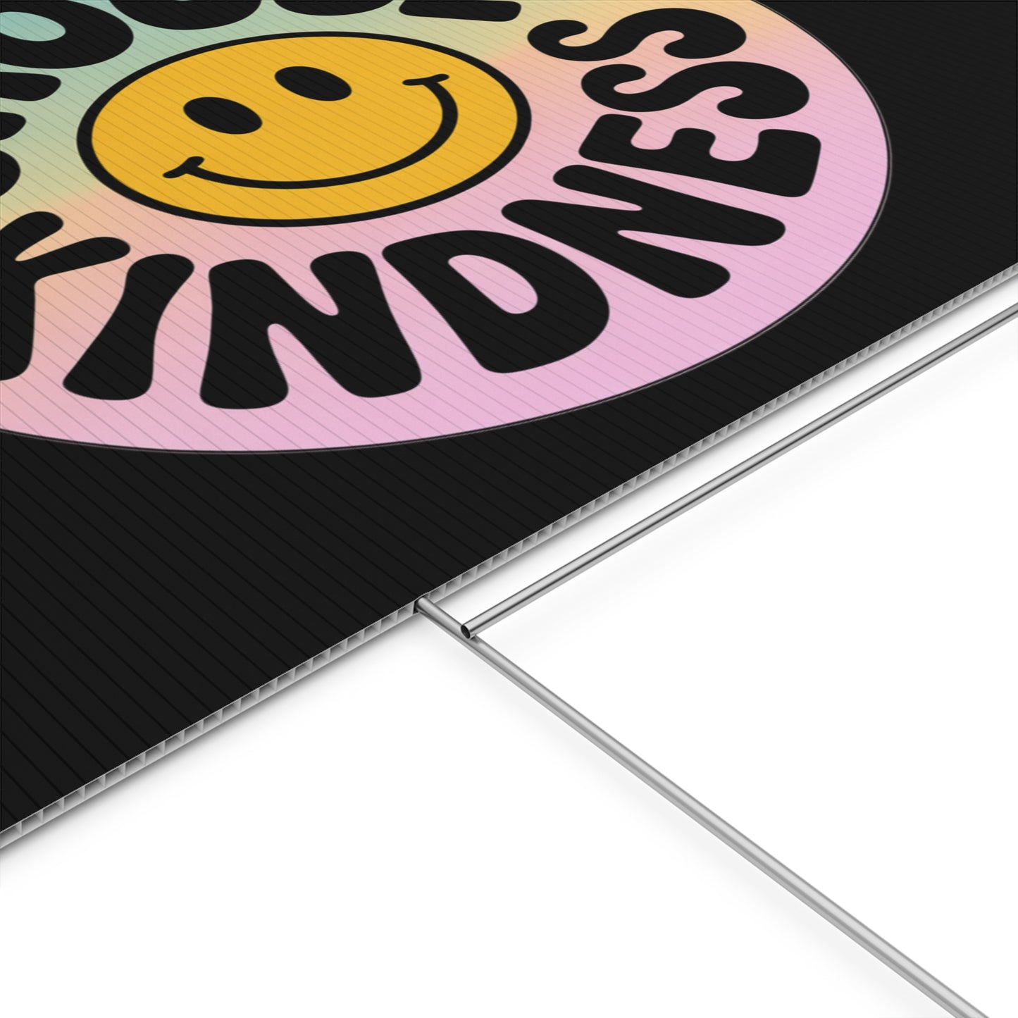 Black Joyful Choose Kindness Plastic Yard Sign