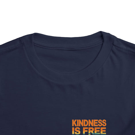 Toddler Short Sleeve Tee - Kindness Is Free Peace Design