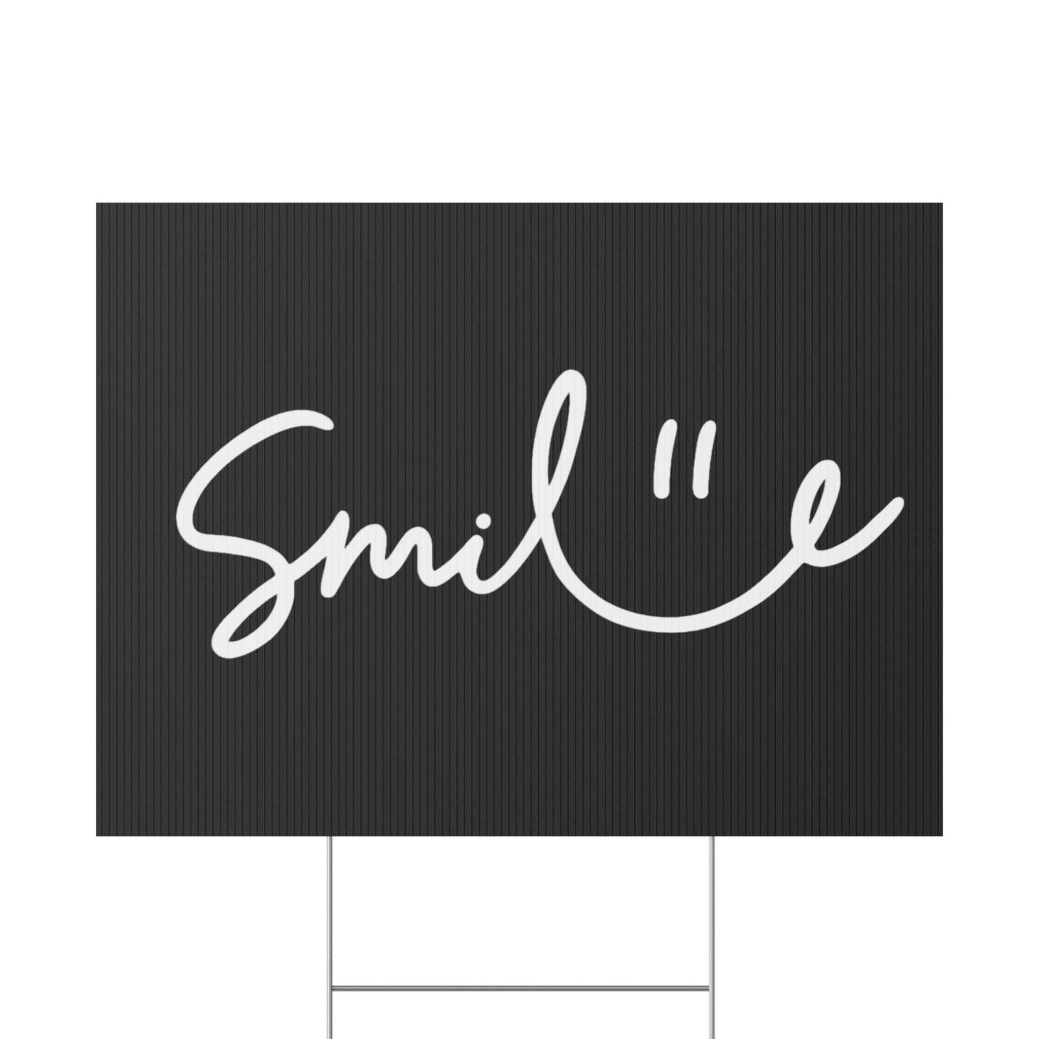 Black Smile Yard Sign