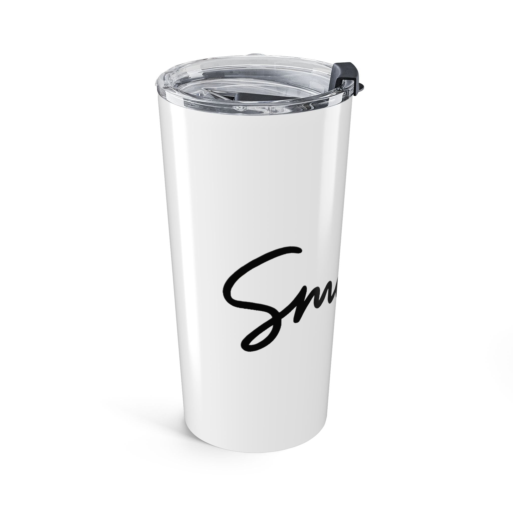 White/Black Smile 20oz Tumbler - Customizable Drinkware for Every Occasion