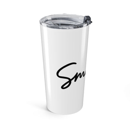 White/Black Smile 20oz Tumbler - Customizable Drinkware for Every Occasion