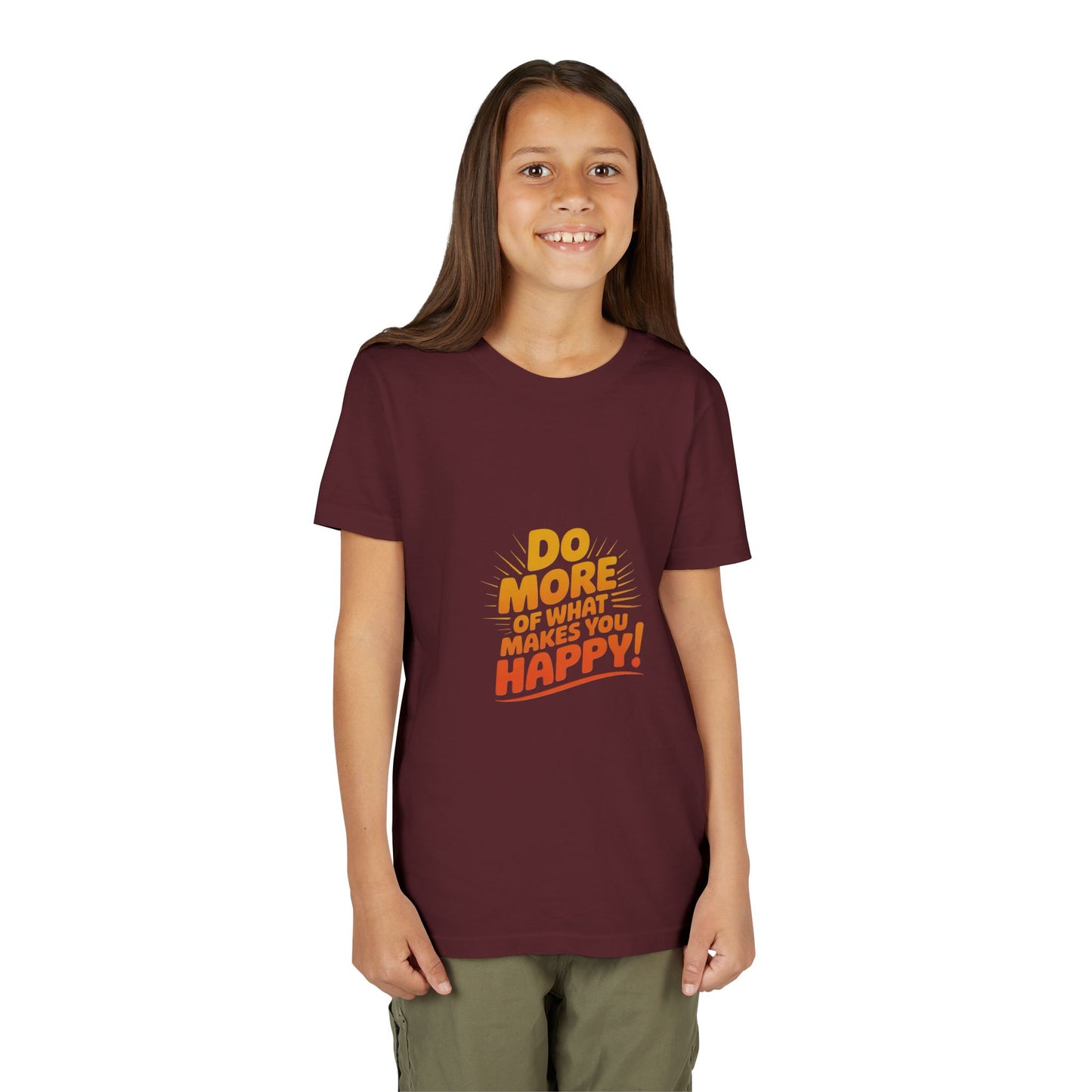 Youth Tee — “Do More of What Makes You Happy!” Positive Graphic Kids T‑Shirt