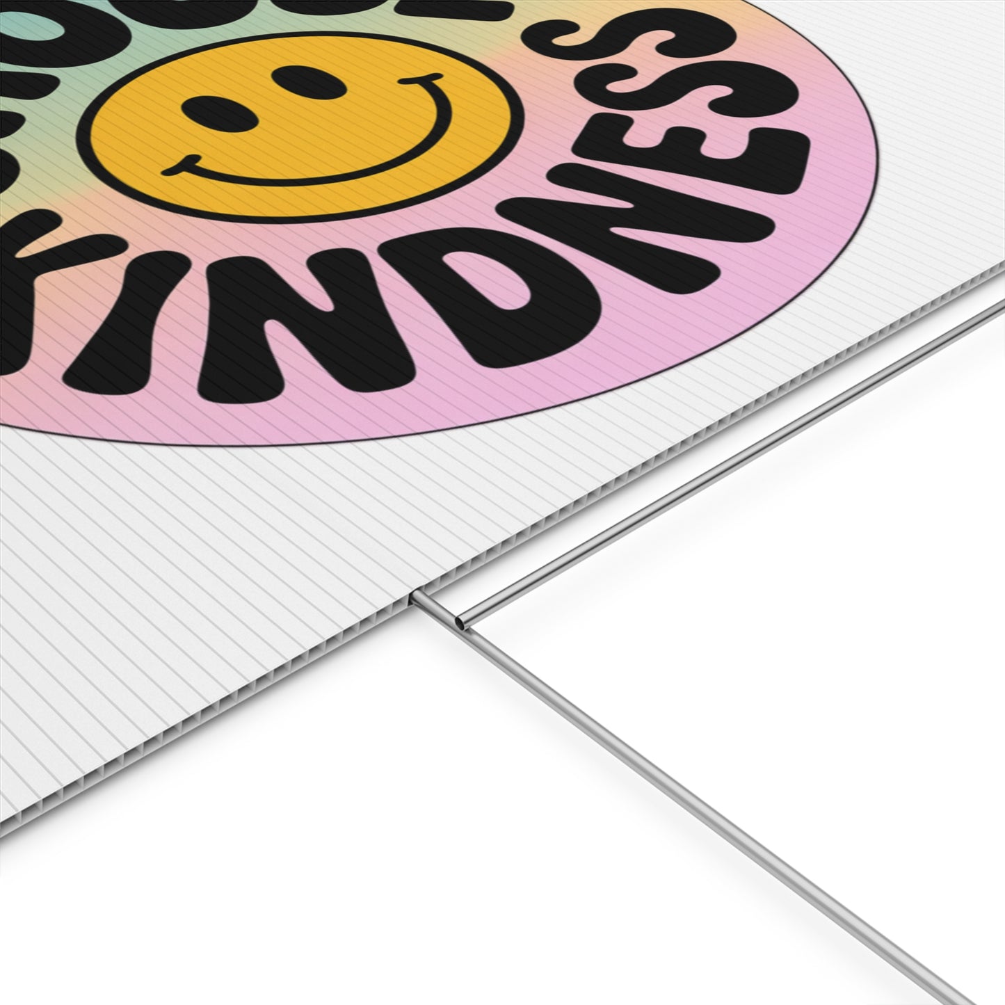 Joyful Choose Kindness Plastic Yard Sign