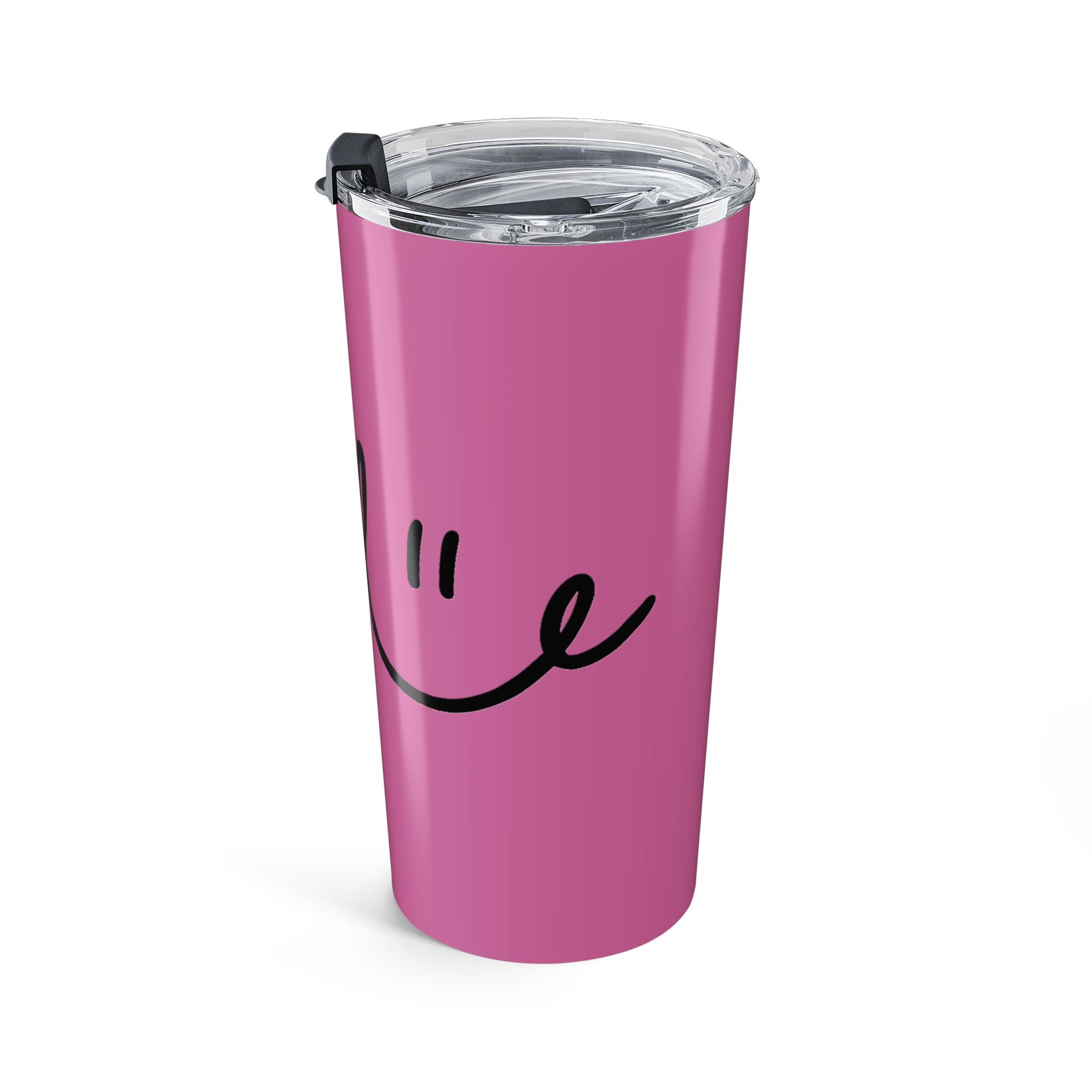 Light Pink/Black Smile 20oz Tumbler - Customizable Drinkware for Every Occasion
