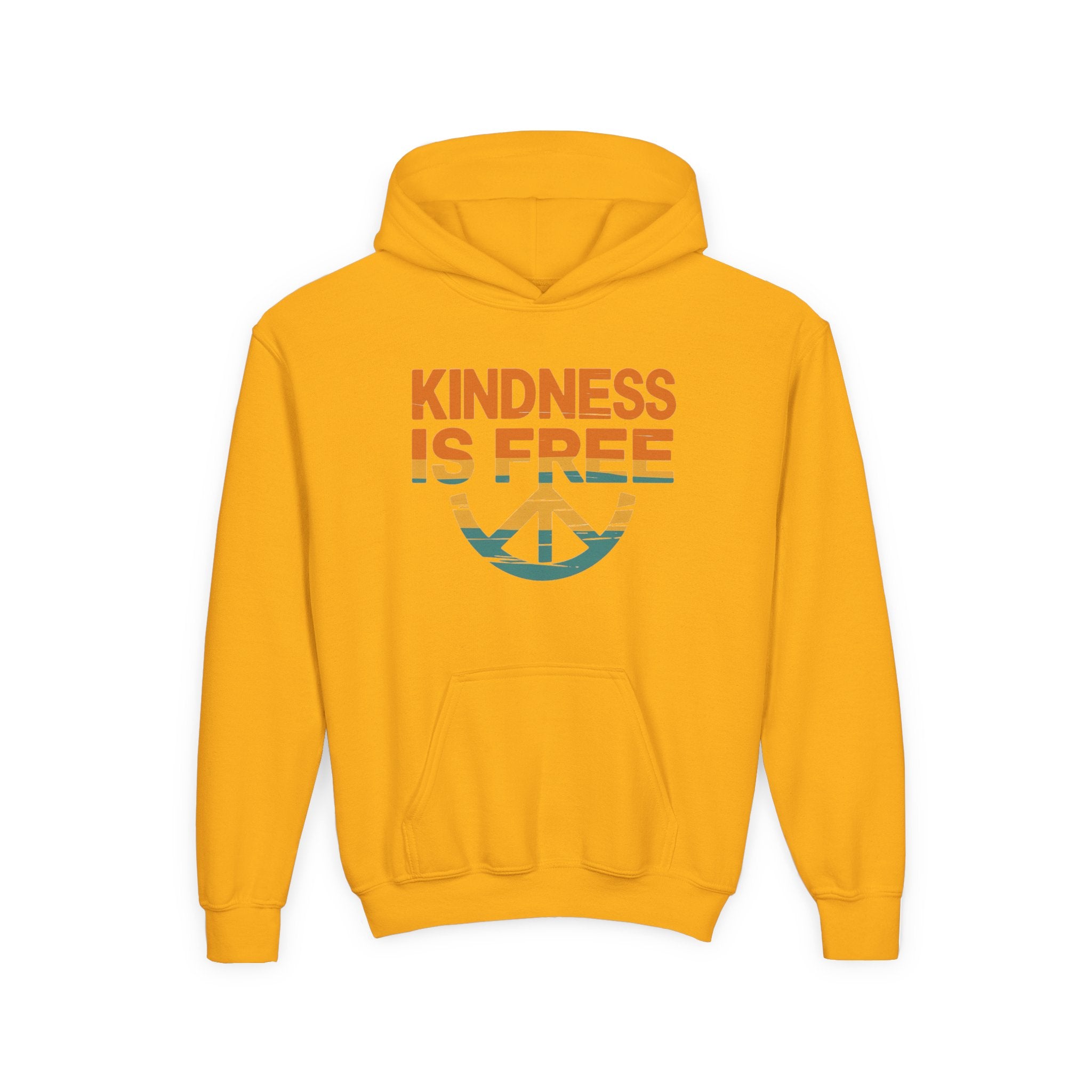Kindness Is Free Youth Hoodie - Inspirational Heavy Blend Sweatshirt