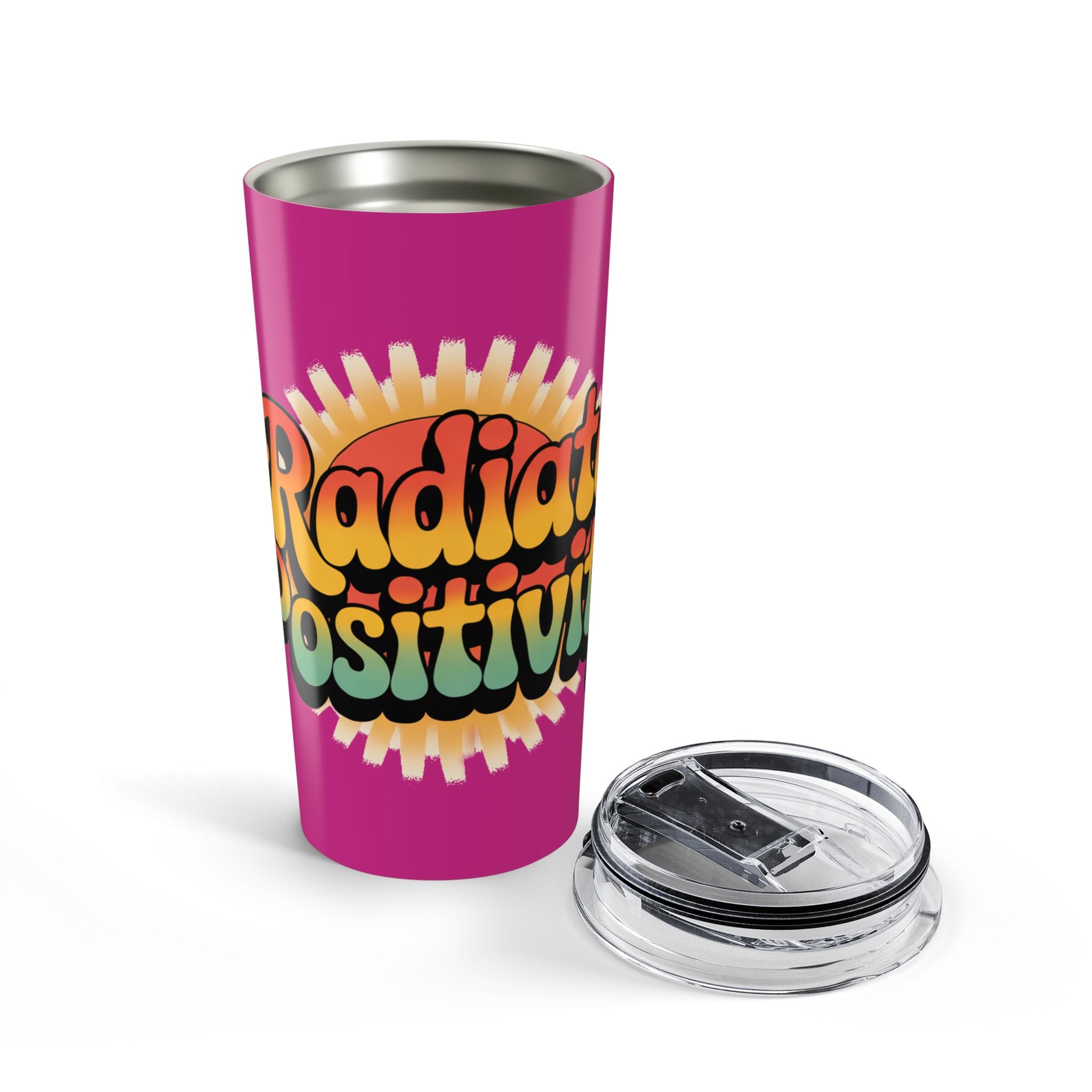 Pink Radiate Positivity Tumbler 20oz