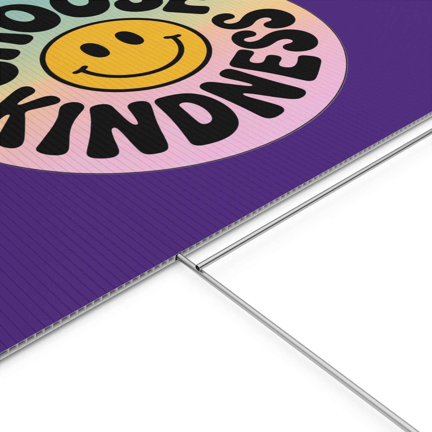 Purple Joyful Choose Kindness Plastic Yard Sign