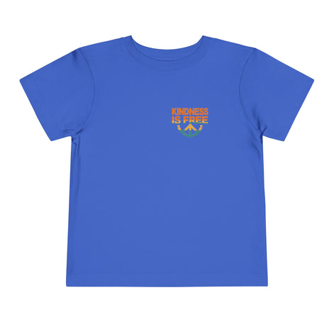 Toddler Short Sleeve Tee - Kindness Is Free Peace Design