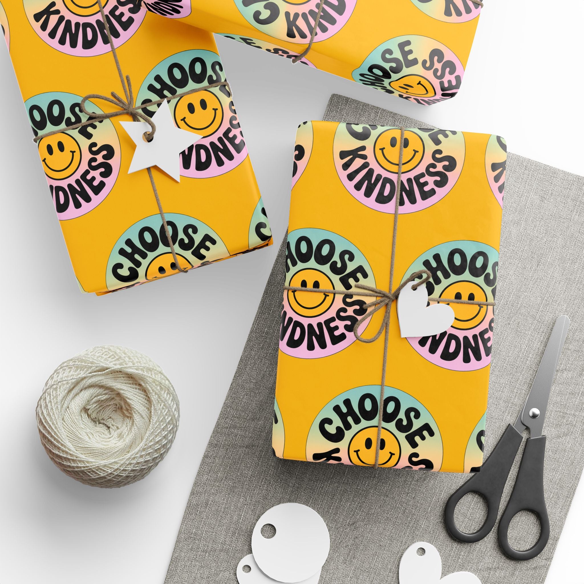 Yellow Choose Kindness Wrapping Papers