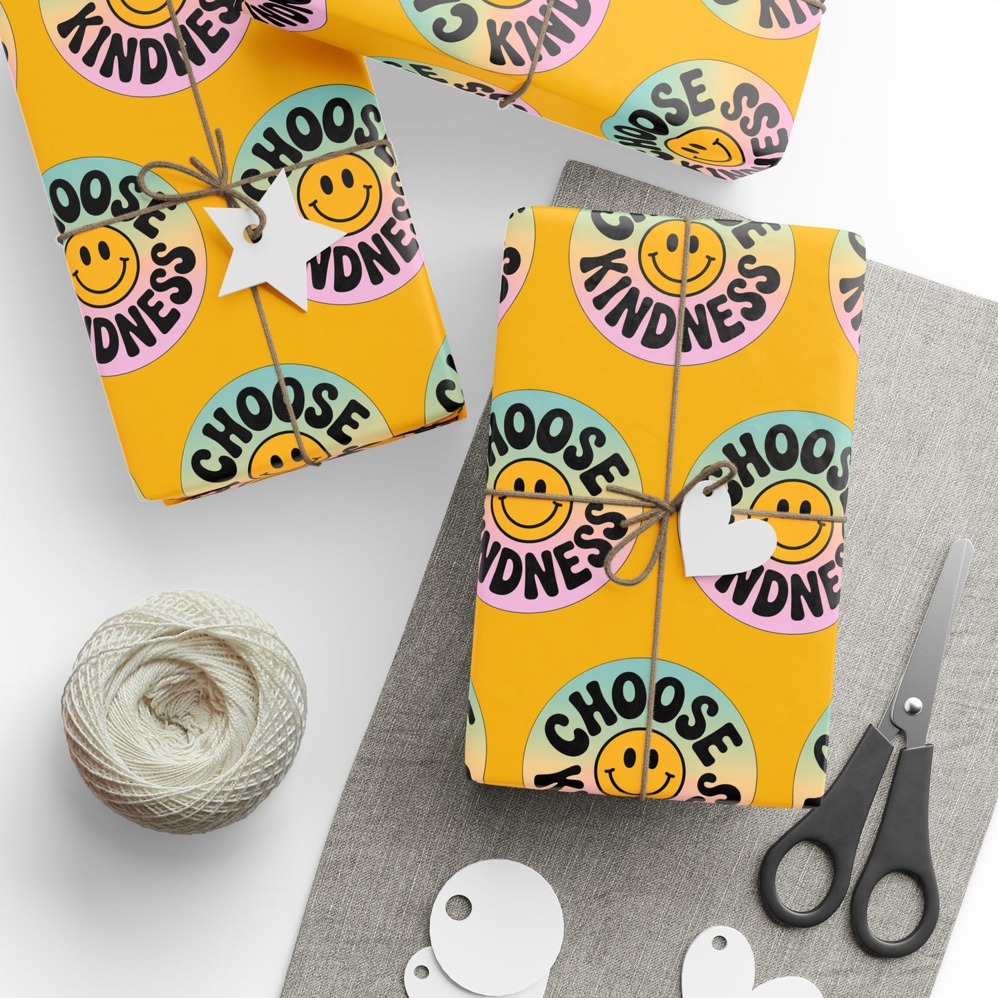 Yellow Choose Kindness Wrapping Papers