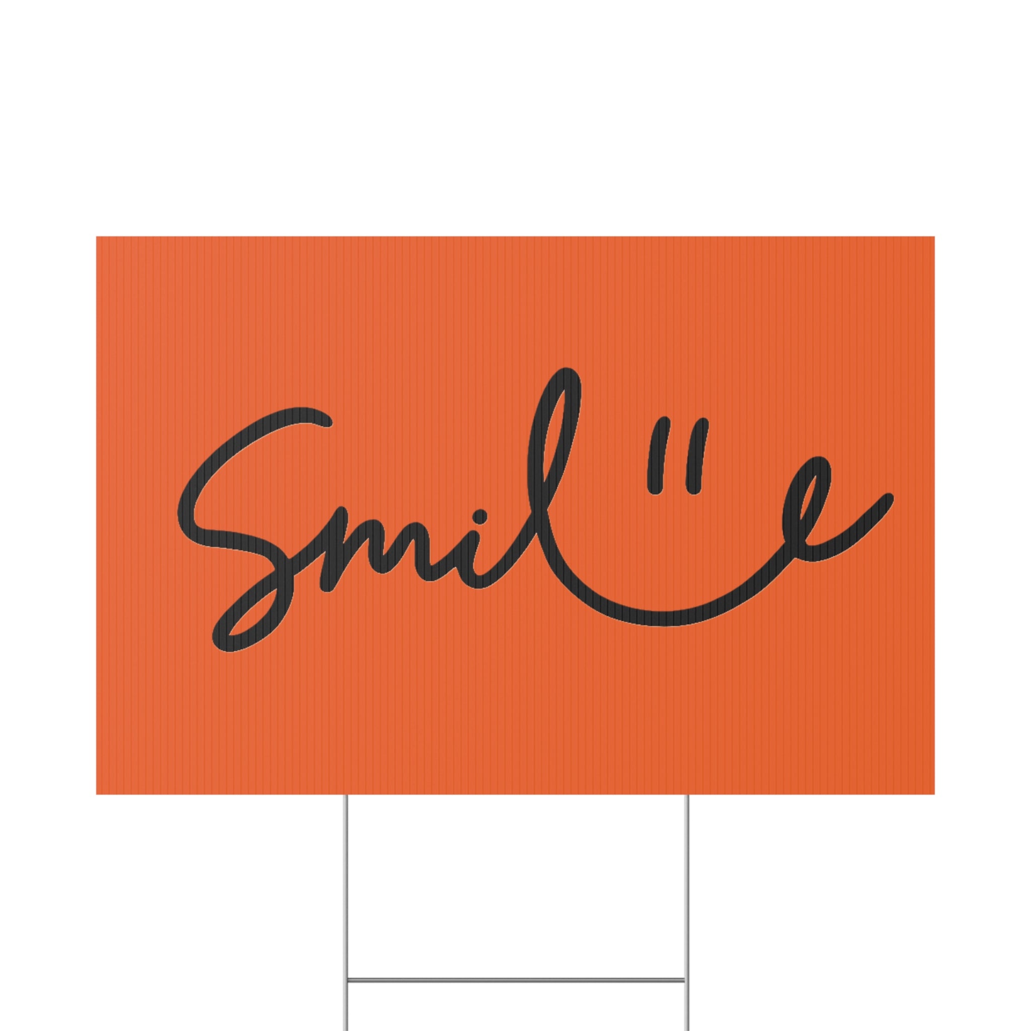 Orange Smile Yard Sign