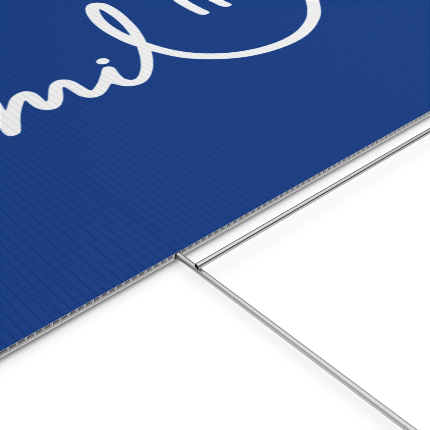 Dark Blue Smile Yard Sign