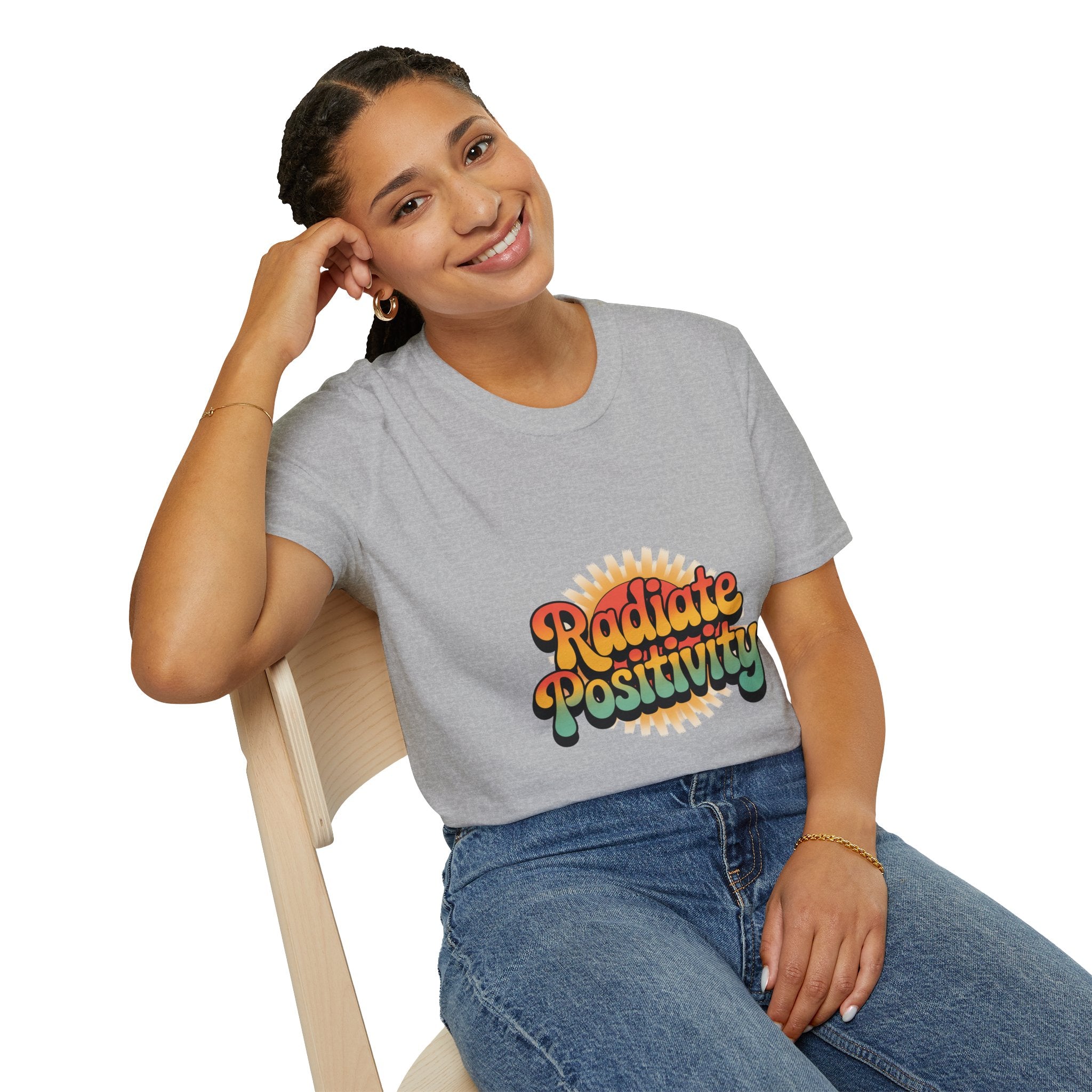 Radiate Positivity Unisex Softstyle T-Shirt - Feel Good Vibes