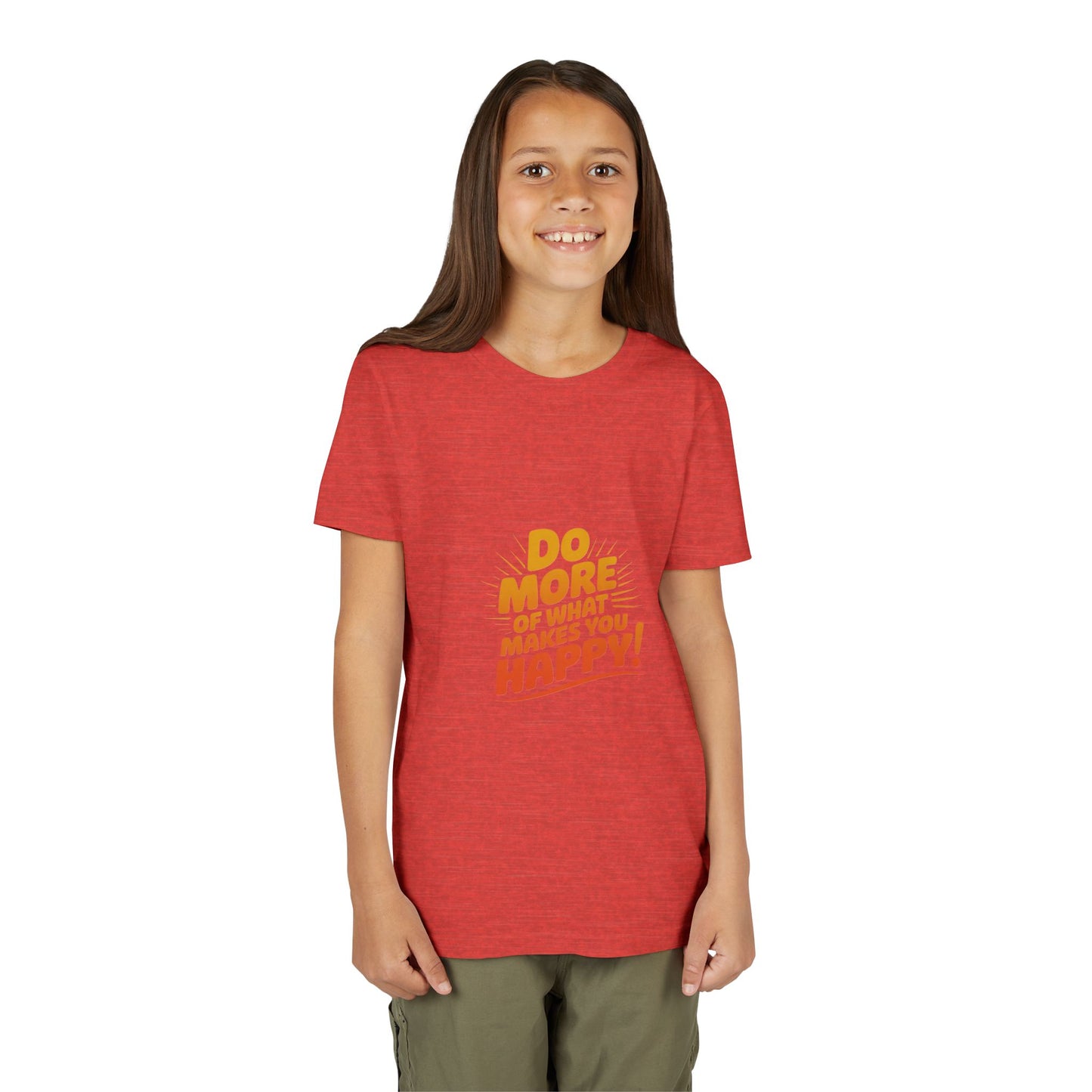 Youth Tee — “Do More of What Makes You Happy!” Positive Graphic Kids T‑Shirt