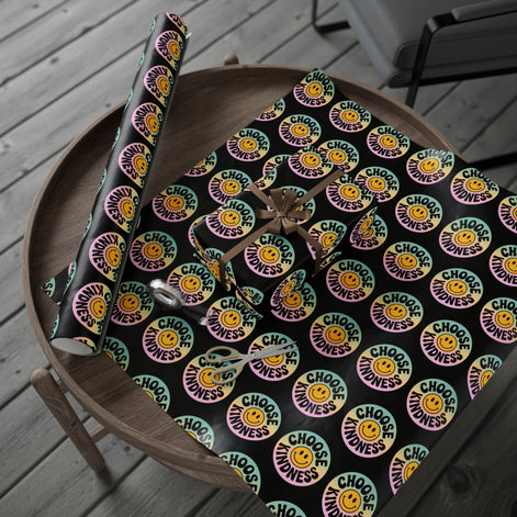 Black Choose Kindness Wrapping Papers
