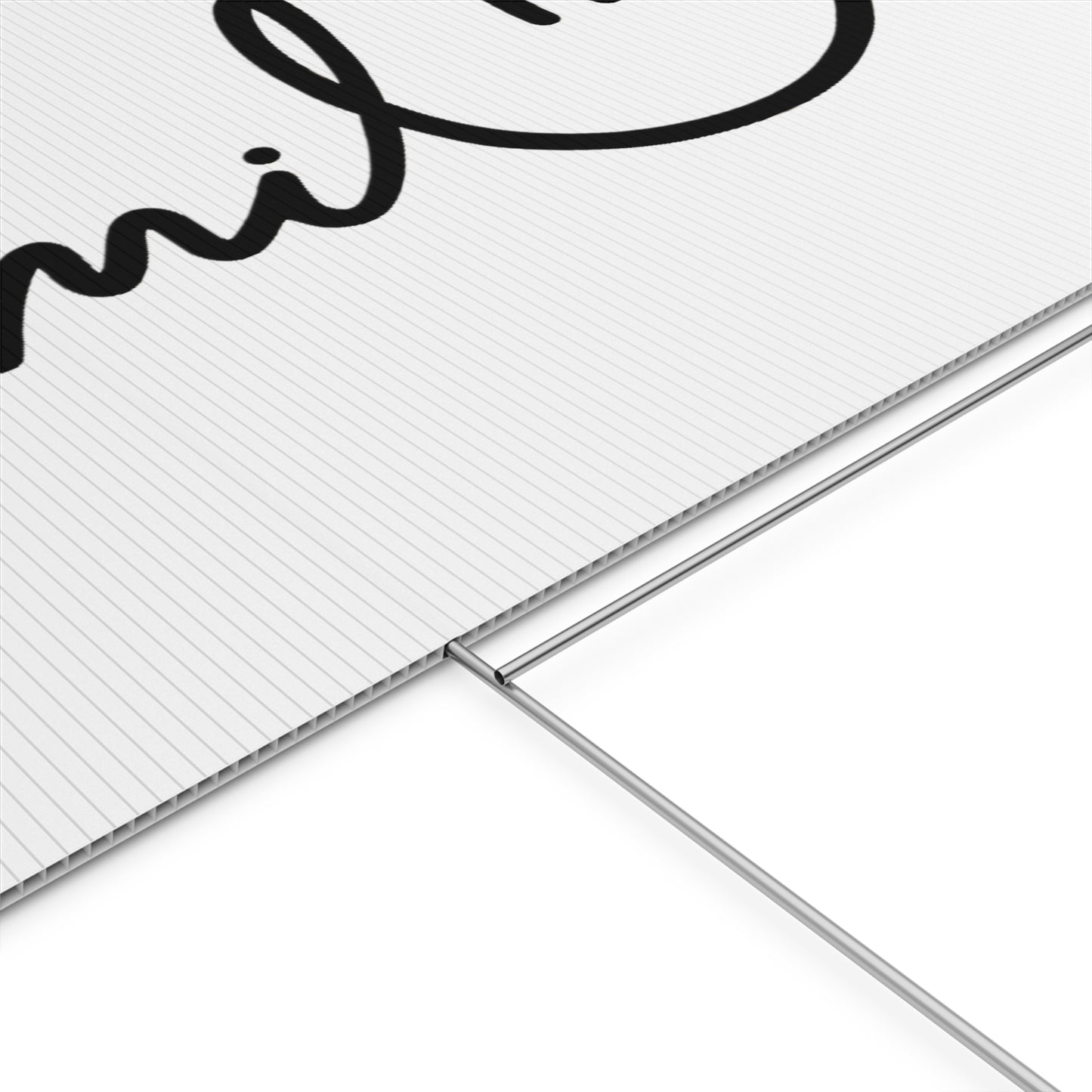 White/Black Smile Yard Sign