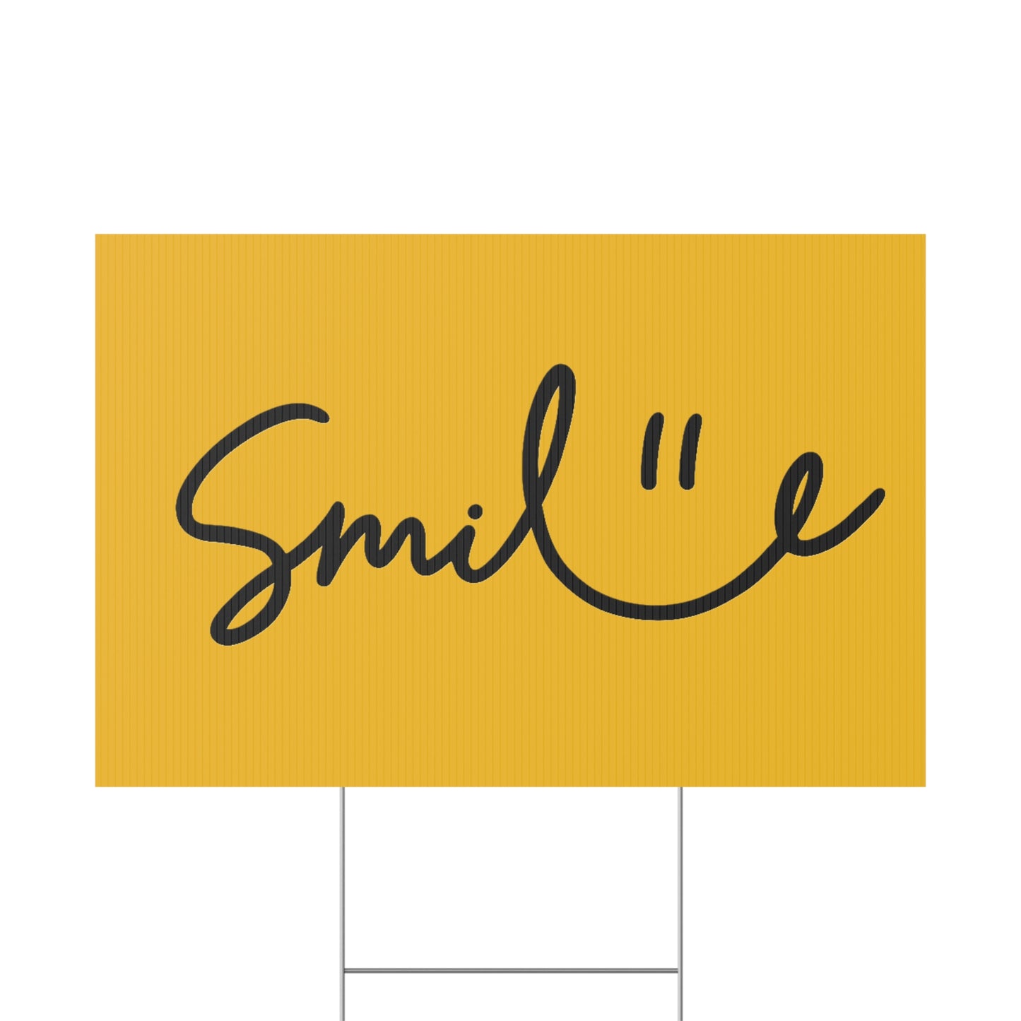 Yellow Smile Yard Sign