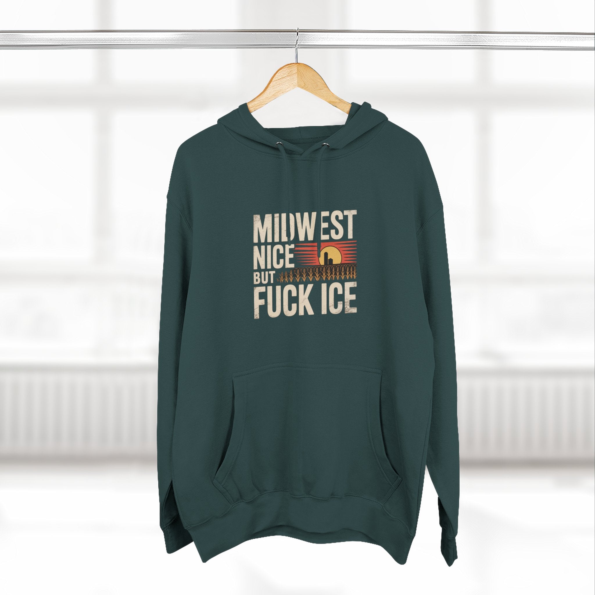 Midwest Nice But Fuck Ice Hoodie