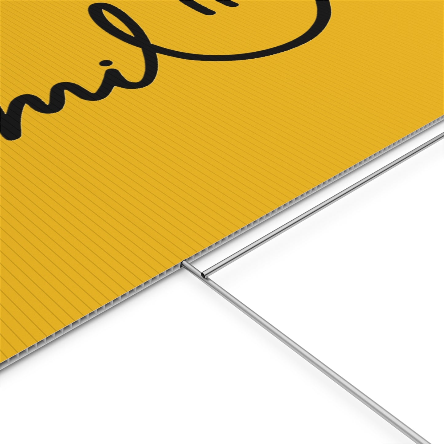 Yellow Smile Yard Sign