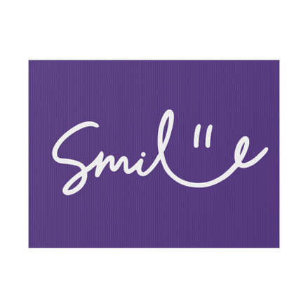 Purple Smile Yard Sign