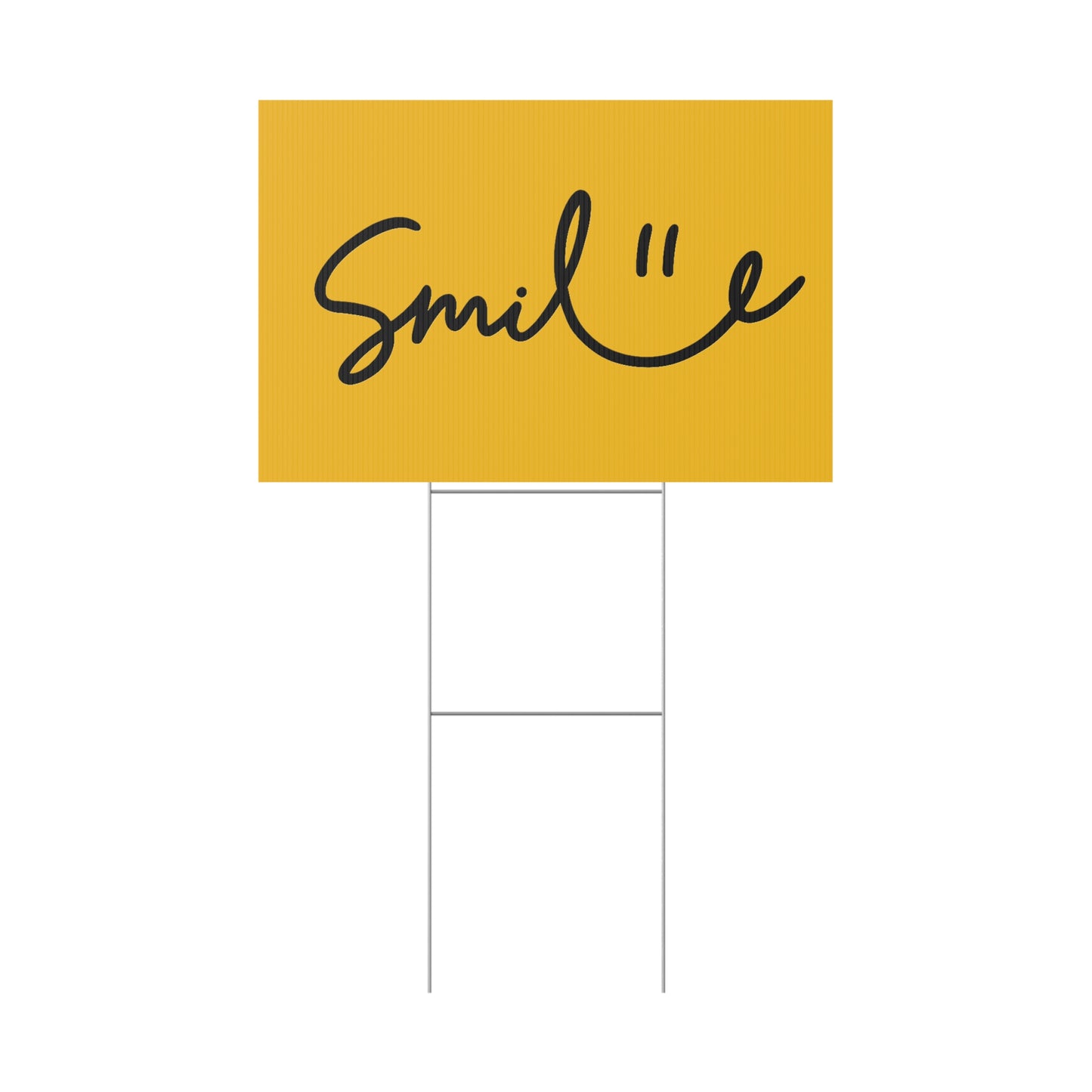Yellow Smile Yard Sign