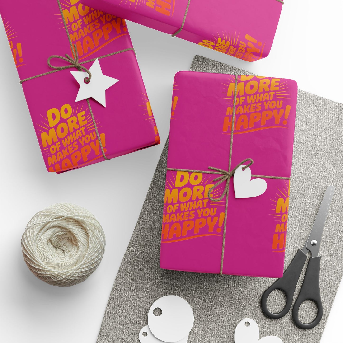 Wrapping Paper — 'Do More of What Makes You Happy' Gift Wrap