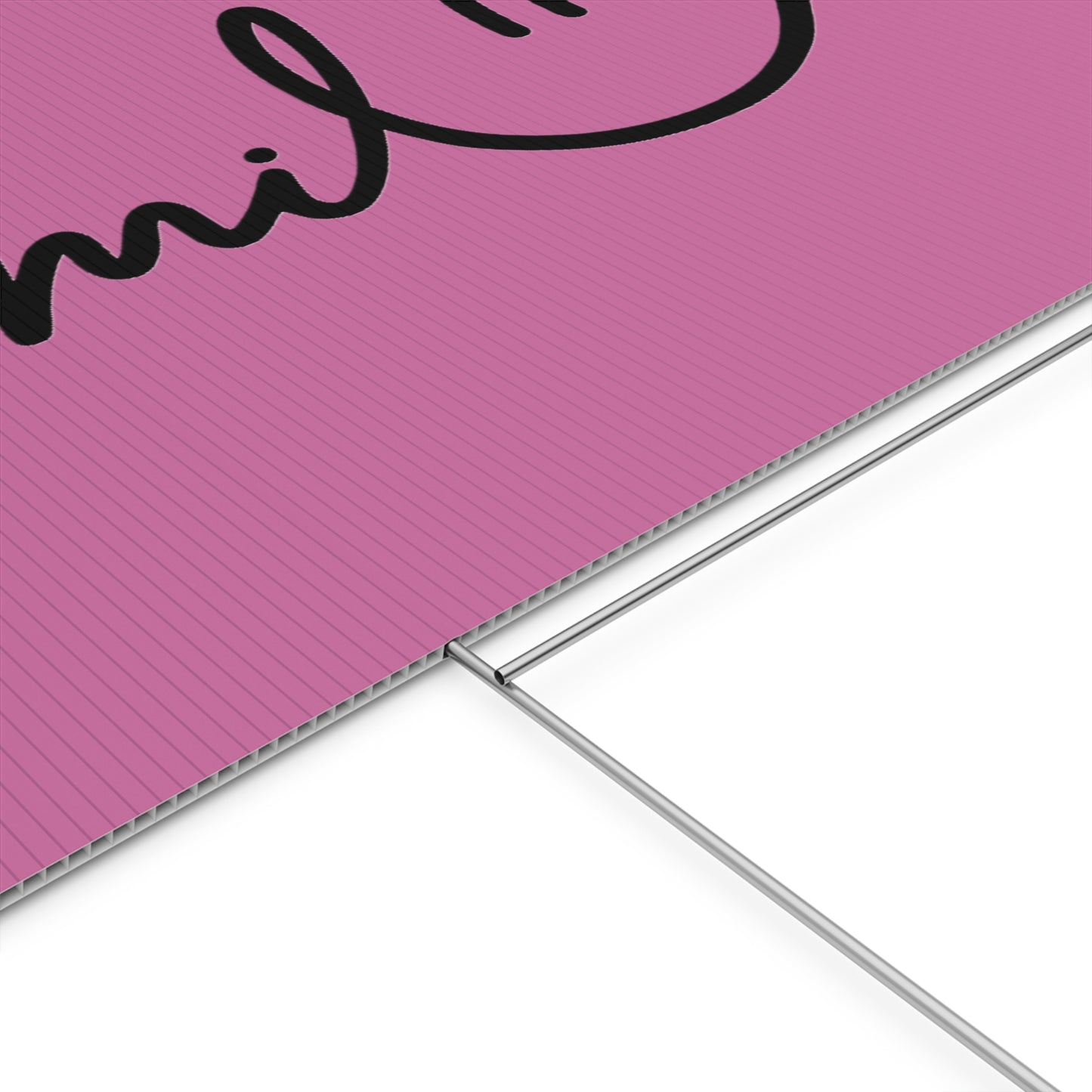 Light Pink Smile Yard Sign