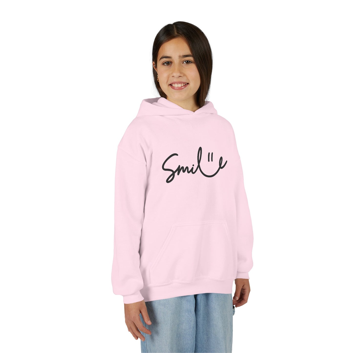 Smile Youth Heavy Blend Hoodie - Cozy, Cheerful Sweatshirt for Kids