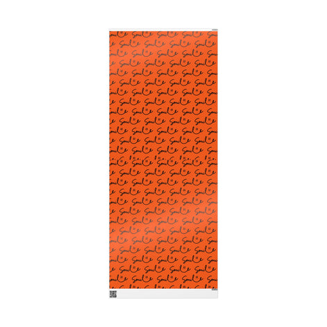 Orange/Black Smile Stylish Gift Wrapping Paper for Any Occasion