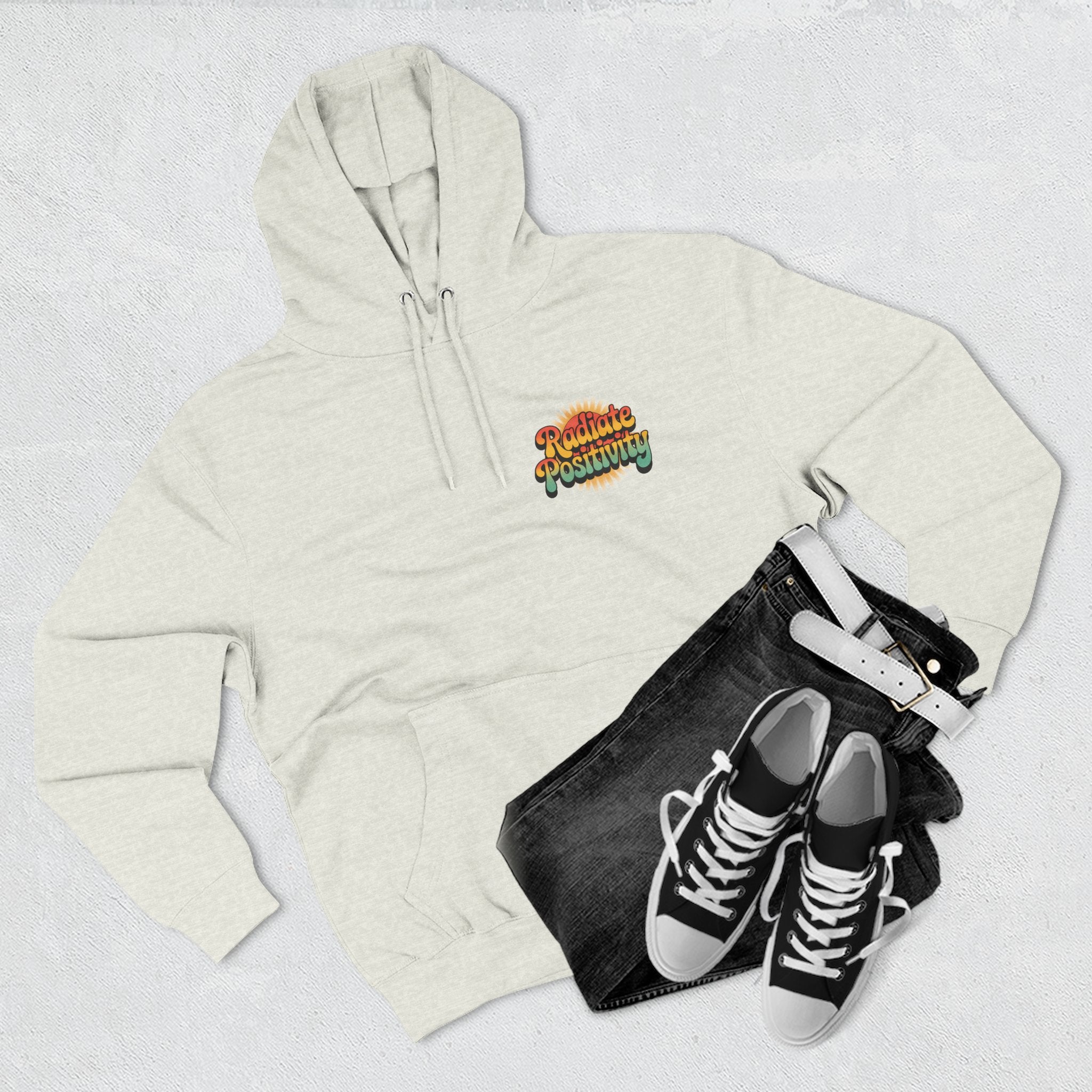 Radiate Positivity Three-Panel Fleece Hoodie
