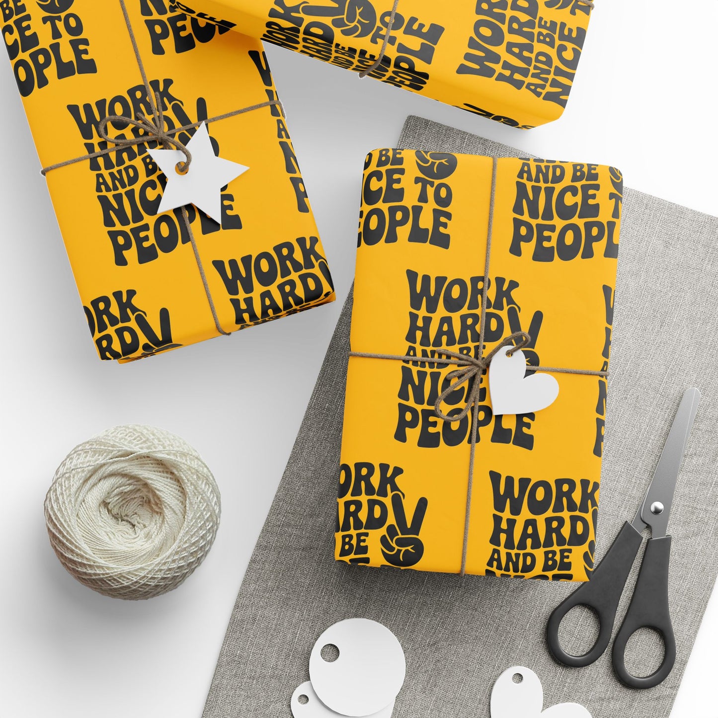 Work Hard and Be Nice to People Wrapping Paper