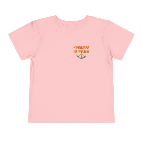 Toddler Short Sleeve Tee - Kindness Is Free Peace Design