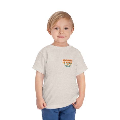 Toddler Short Sleeve Tee - Kindness Is Free Peace Design