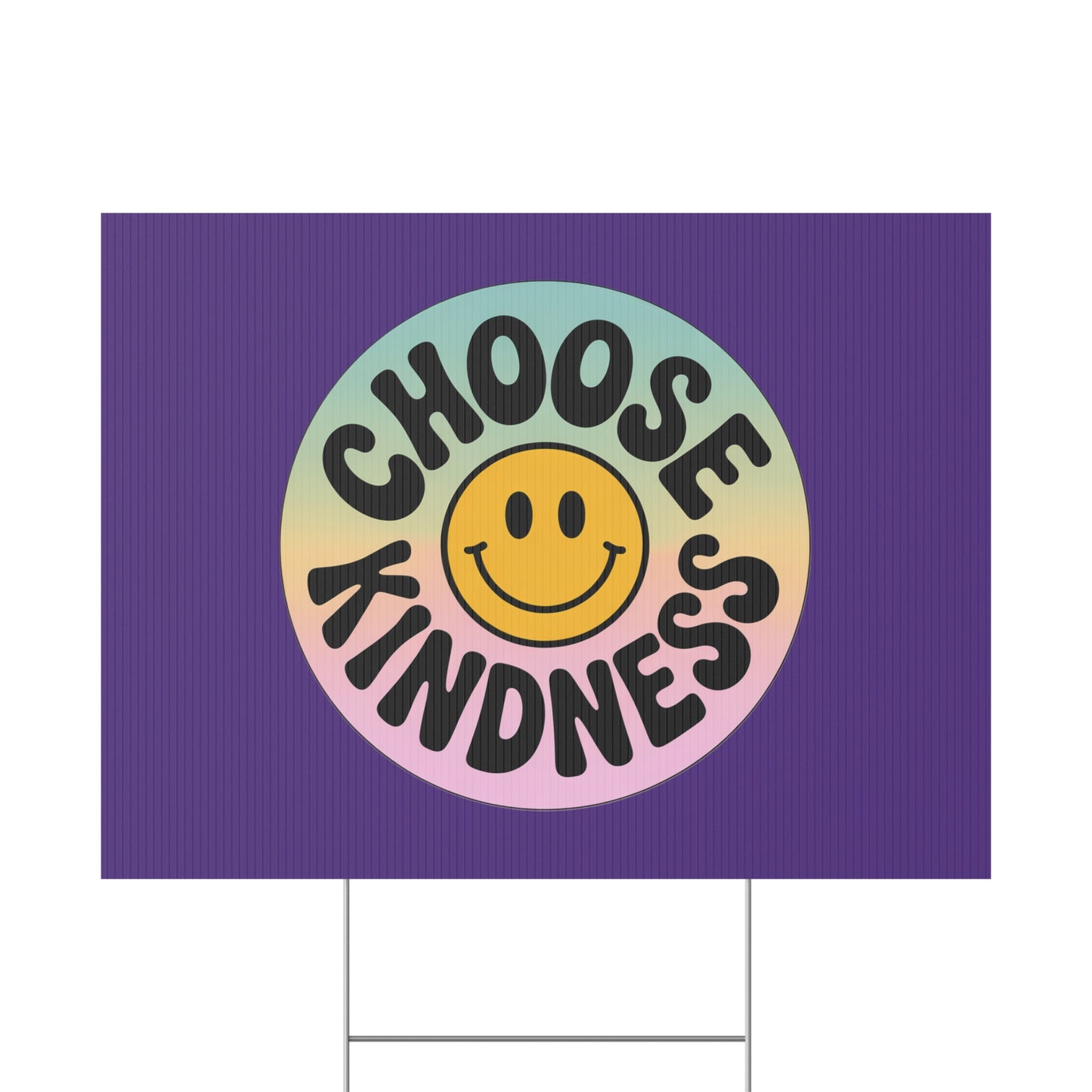 Purple Joyful Choose Kindness Plastic Yard Sign