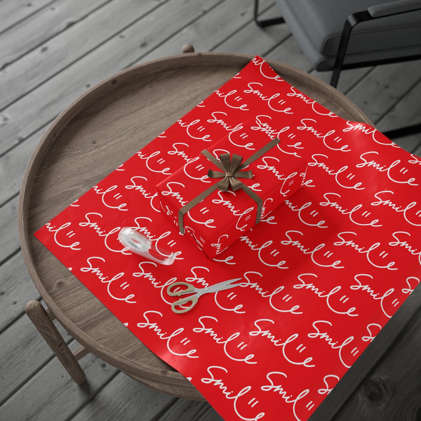 Red Smile Stylish Gift Wrapping Paper for Any Occasion