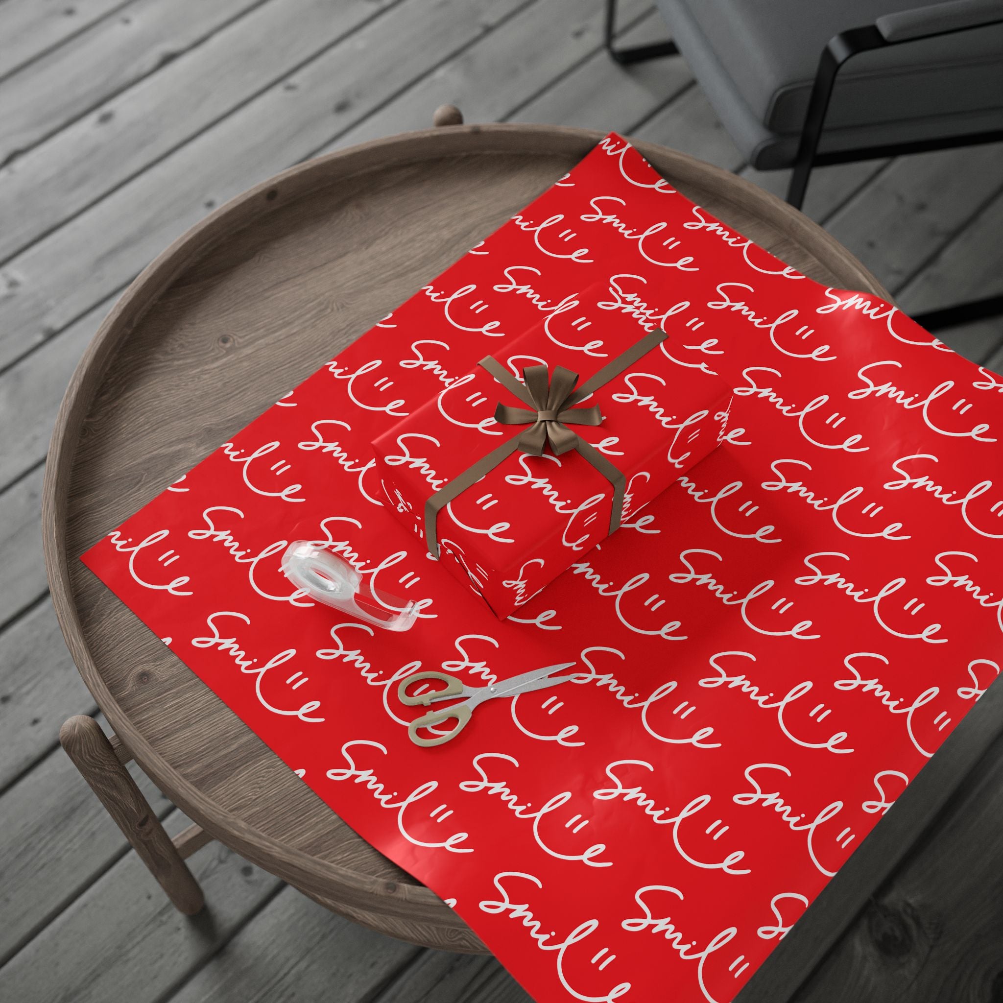 Red Smile Stylish Gift Wrapping Paper for Any Occasion