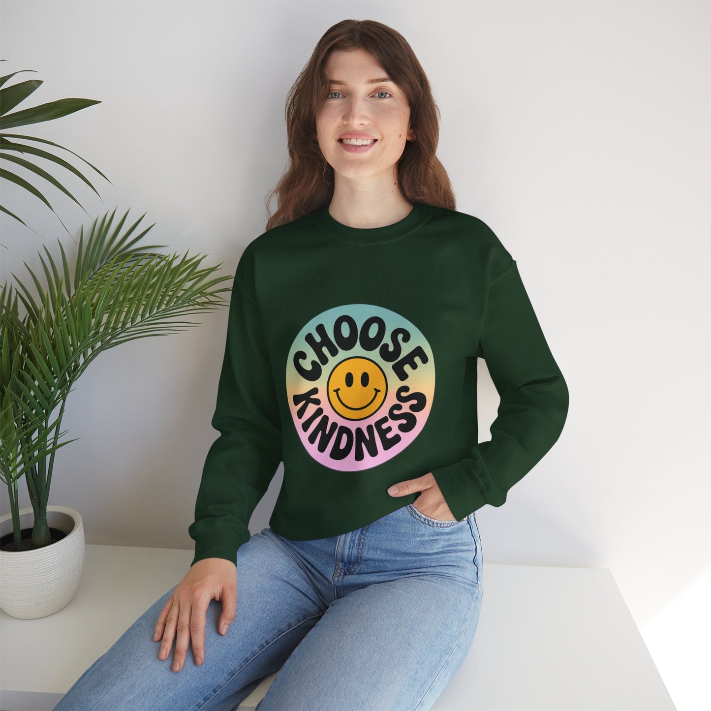 Choose Kindness Unisex Crewneck Sweatshirt - Positive Vibes Apparel