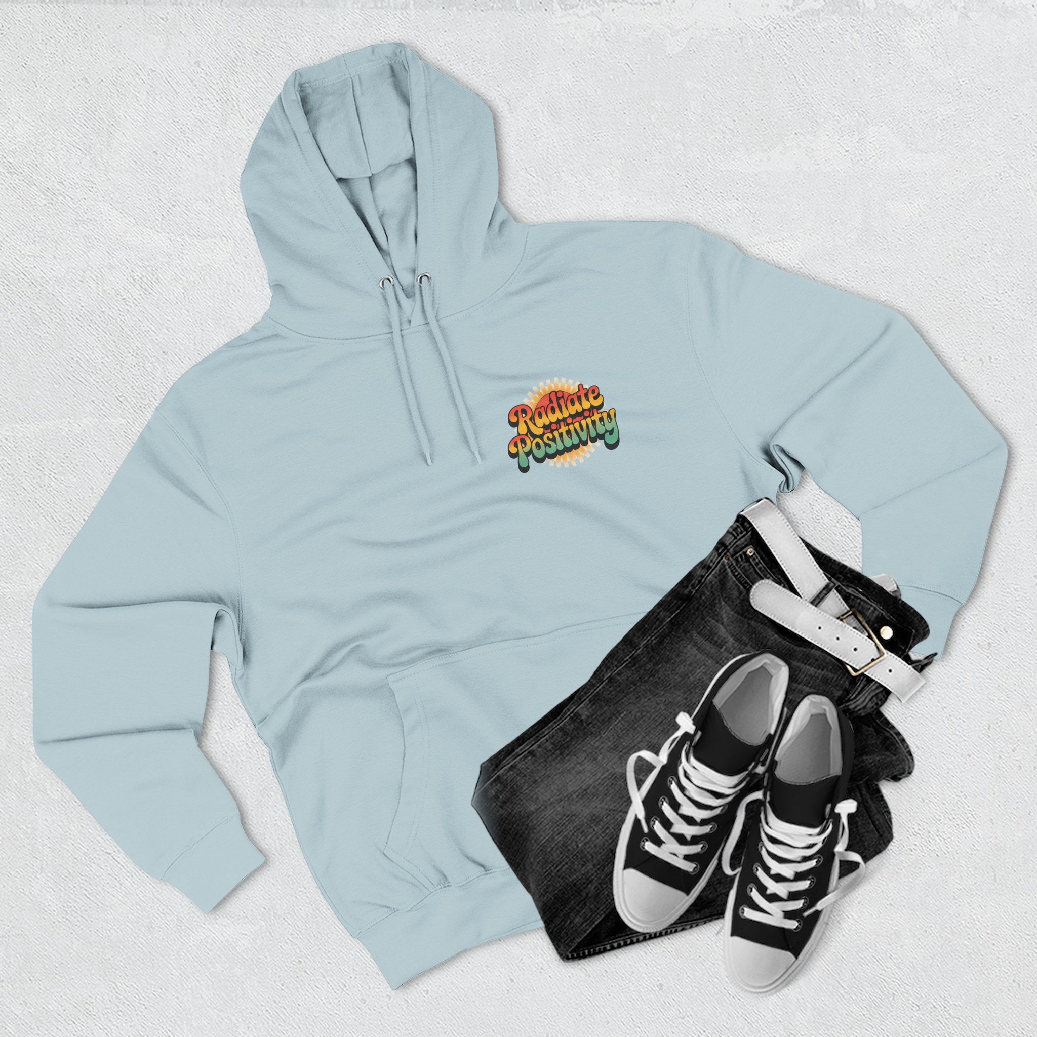 Radiate Positivity Three-Panel Fleece Hoodie