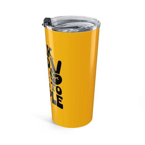 Yellow/Black Work Hard & Be Nice to People 20 oz. Tumbler