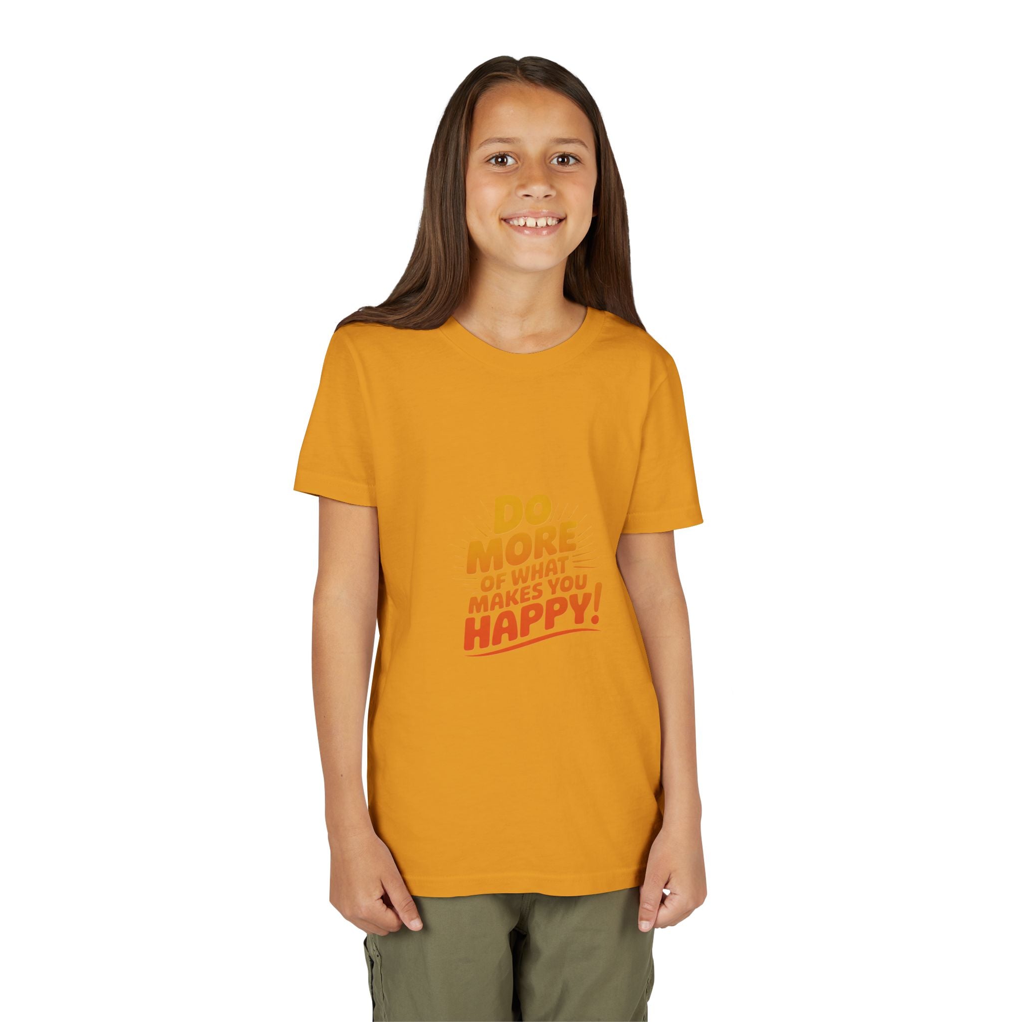 Youth Tee — “Do More of What Makes You Happy!” Positive Graphic Kids T‑Shirt