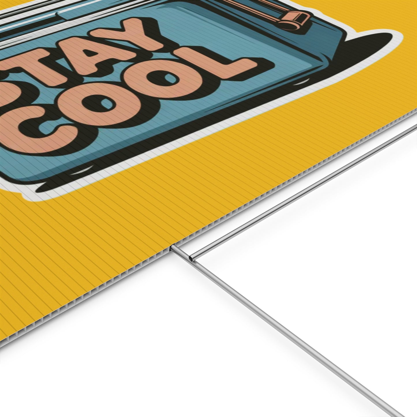 Stay Cool Plastic Yard Sign for Summer Events