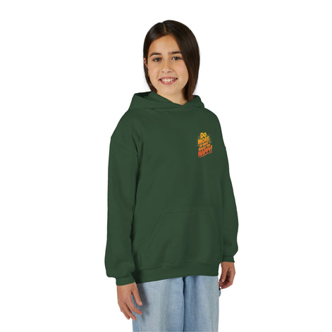 Youth Hoodie — "Do More of What Makes You Happy" Positive Graphic