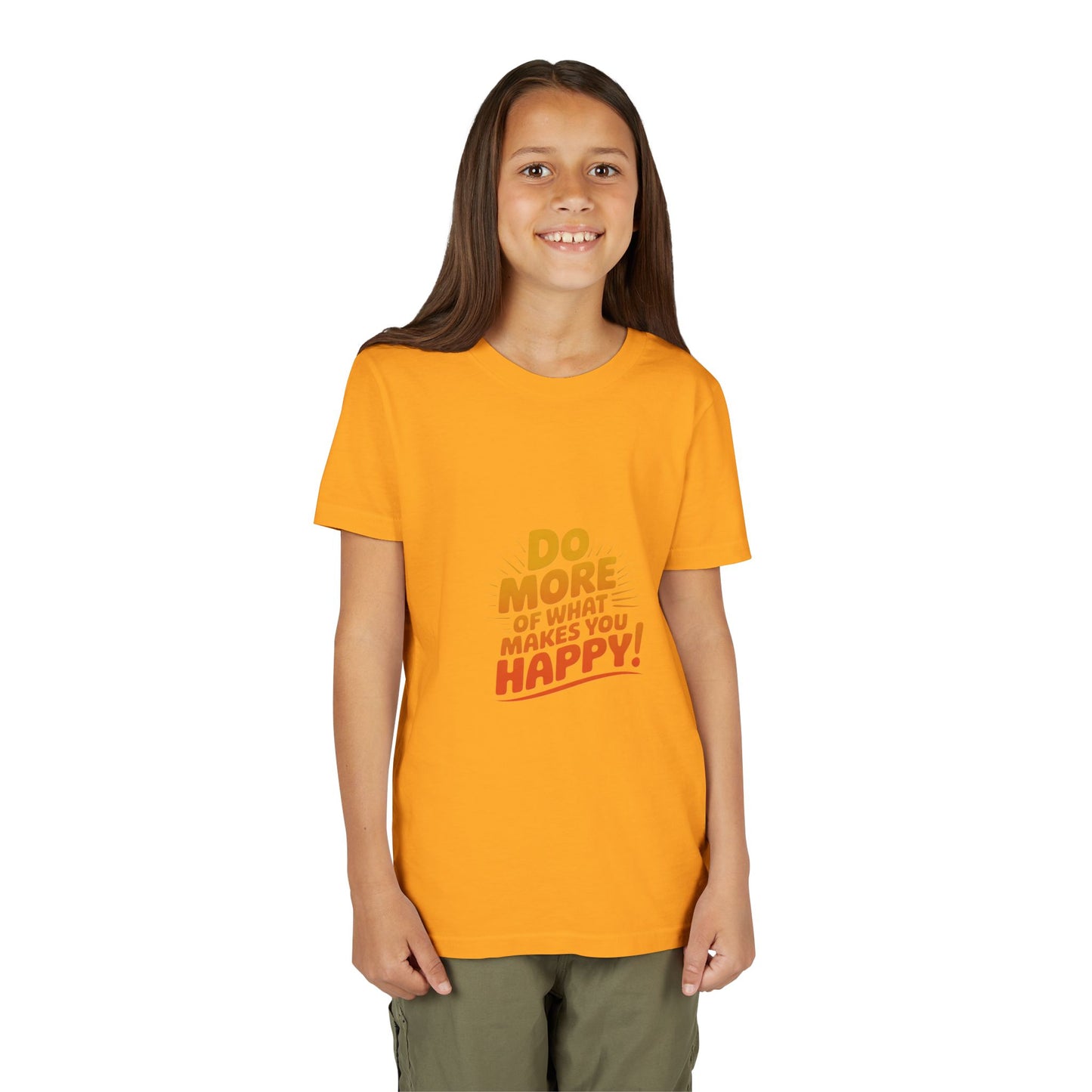 Youth Tee — “Do More of What Makes You Happy!” Positive Graphic Kids T‑Shirt
