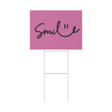 Light Pink Smile Yard Sign