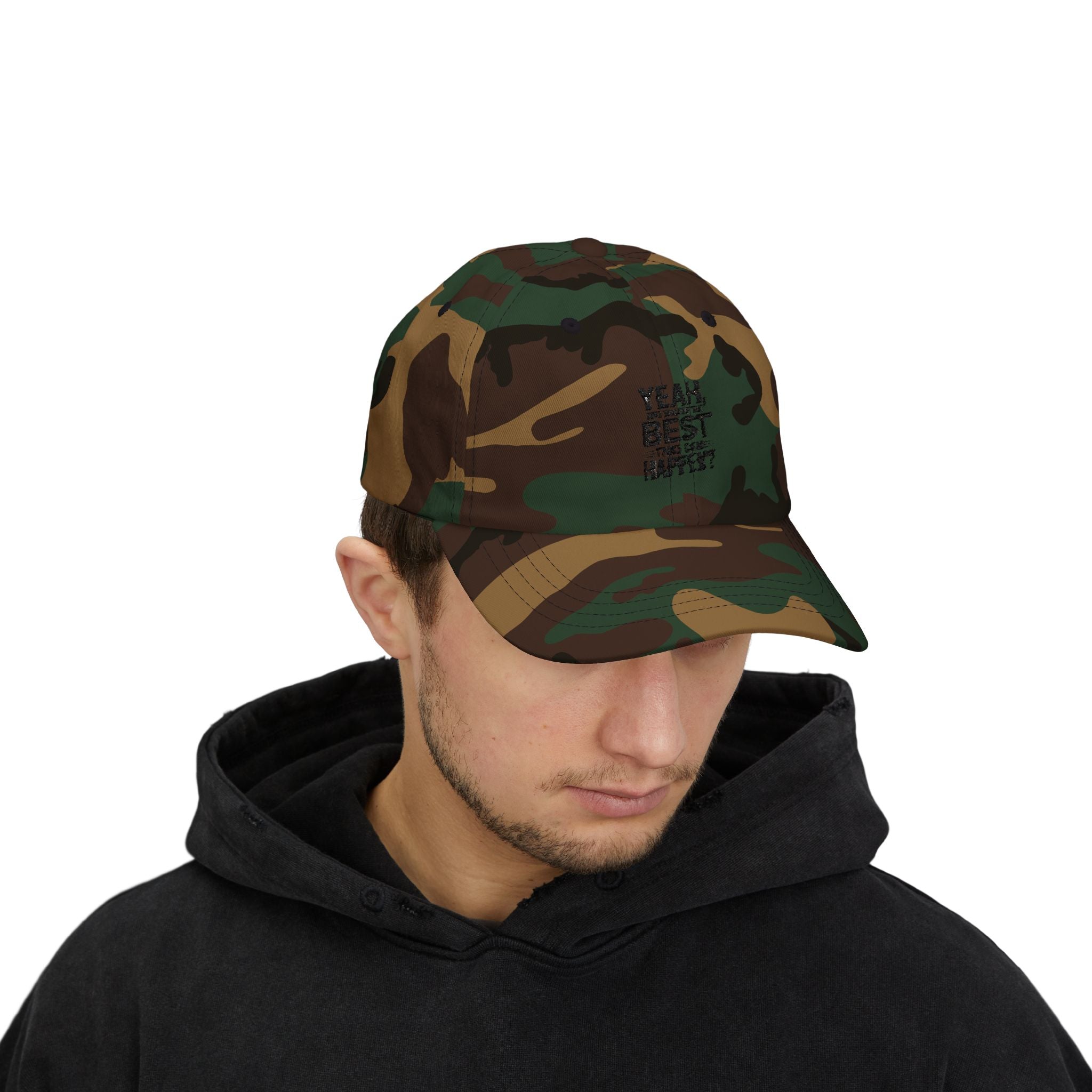 Yeah, But Whats The BEST That Can Happen Embroidered Hat