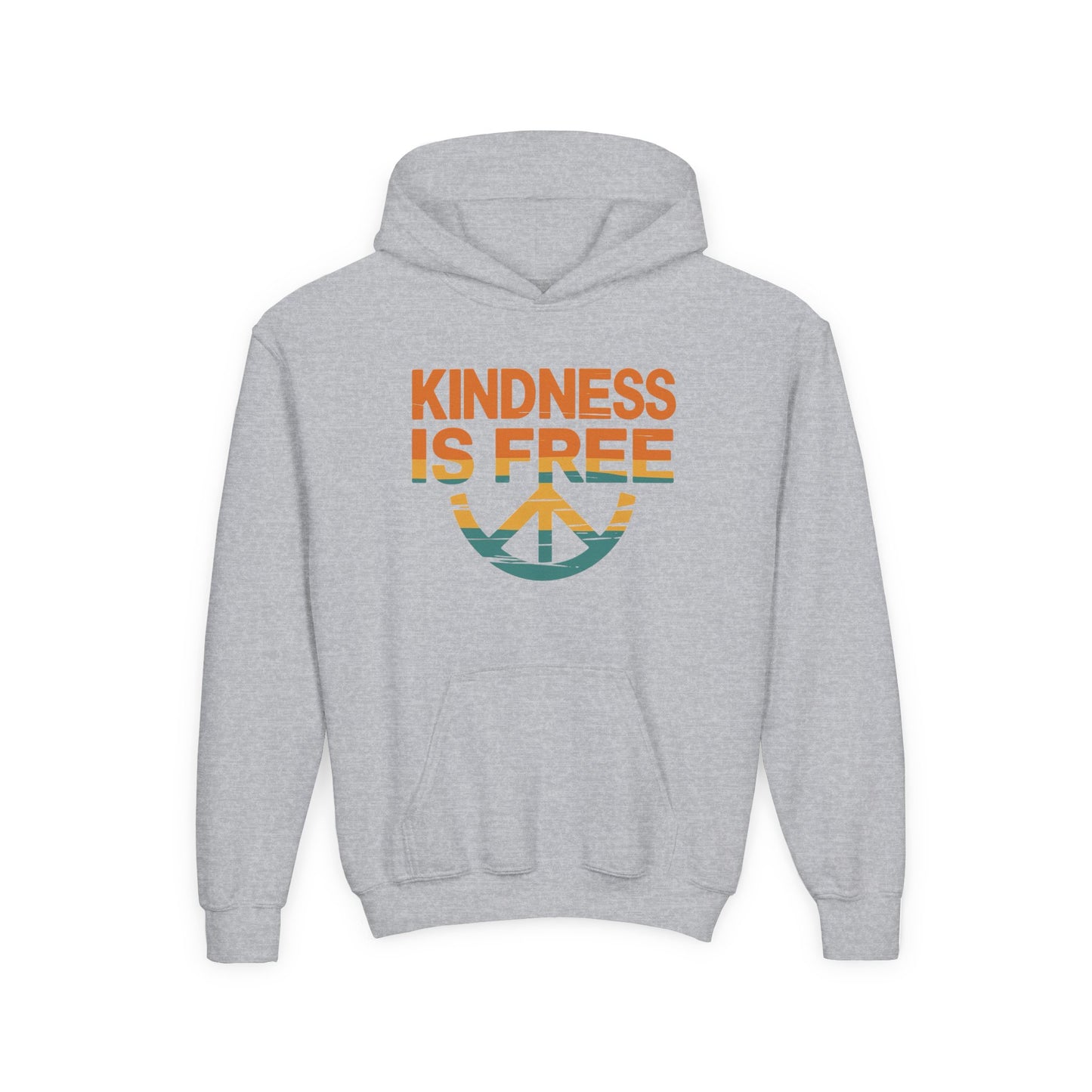 Kindness Is Free Youth Hoodie - Inspirational Heavy Blend Sweatshirt