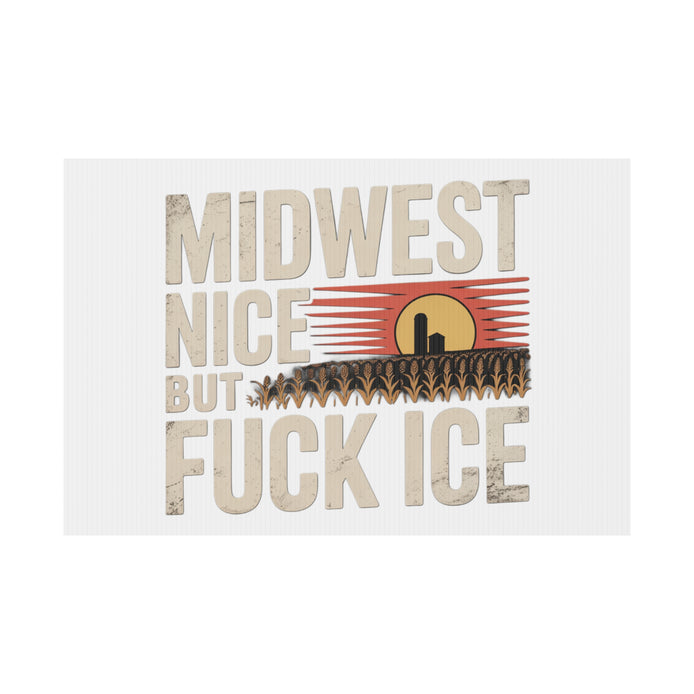 Midwest Nice But Fuck Ice Farmhouse Sunset Design